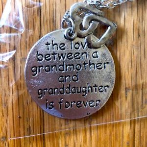 Grandma Granddaughter Hearts Pendant Necklace